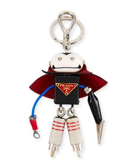 Prada Black Saffiano Leather and Resin Vlad The Vampire Robot 